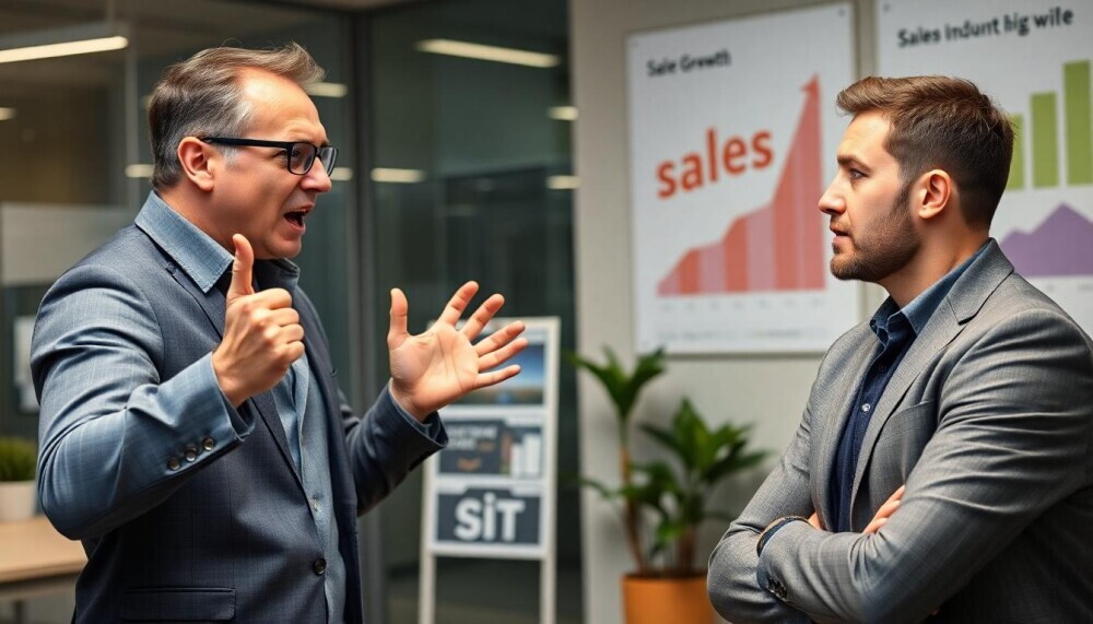 Salesperson Pitching to a Client